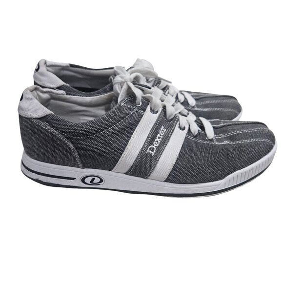 Dexter Mens Bowling Shoes Size 11.5 Gray & White Non-Marking Rubber Sole - Picture 2 of 9